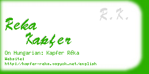 reka kapfer business card